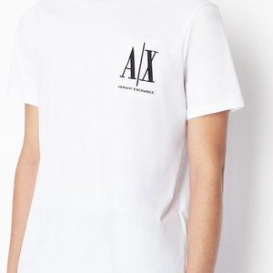 Armani Exchange, Color-White, crew neck t-shirt, Size- Large